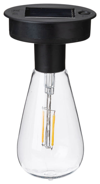 11.5"H Metal Mesh Black Solar Powered Outdoor Lantern With Stand