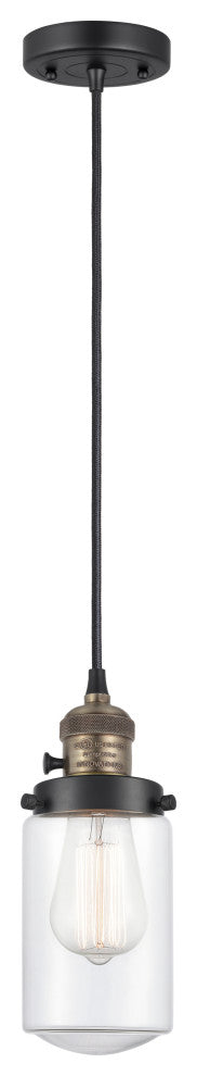 INNOVATIONS 201CSW-BAB-G312-LED 1-Light Mini Pendant Black Antique Brass
