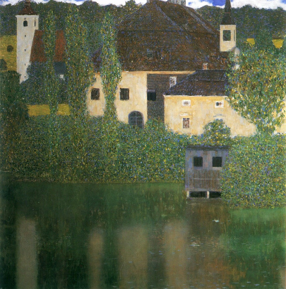 Gustav Klimt Water Castle, 20"x20" Wall Decal