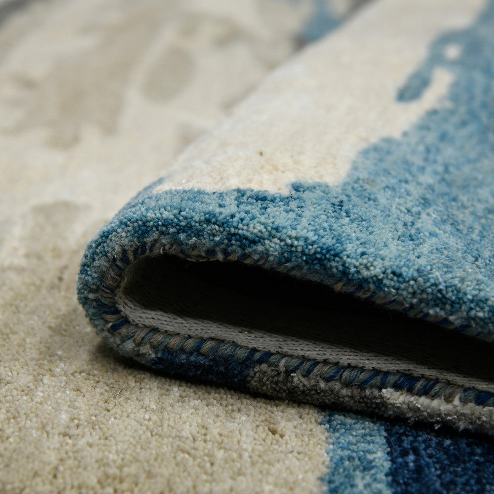 Abstract Gunter Area Rug, Blue, 2' x 3', Abstract