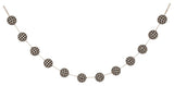 78.74" Black and White Plaid Fabric Garland
