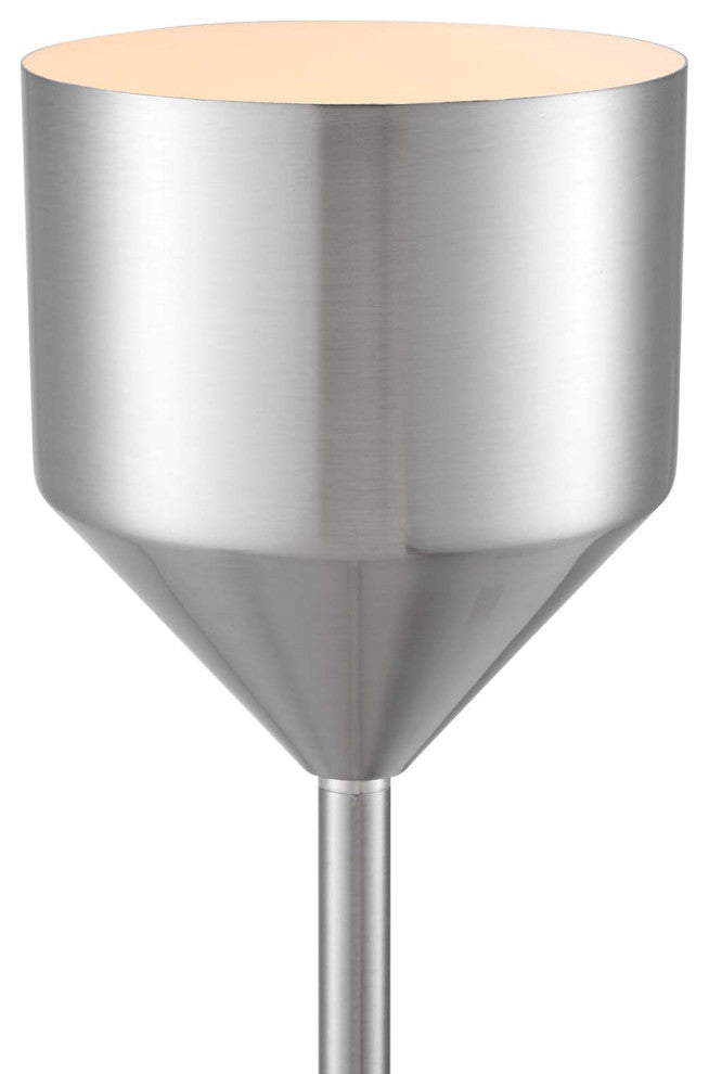 Floor Lamp Light, Silver, Metal, Modern, Kitchen Cafe Bistro Hotel Restaurant