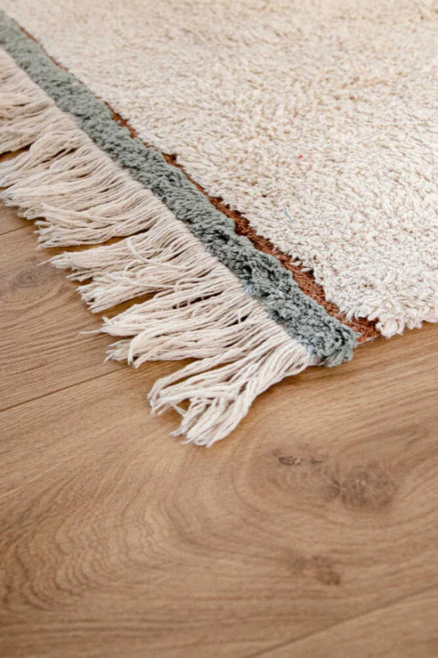 Lanes Vintage Blue Washable Rug, 6'7"x9'10"