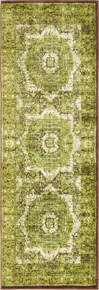 Unique Loom Light Green Lygos Imperial 2' 0 x 6' 0 Runner Rug