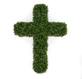 Faux Boxwood Cross, 26"x18"