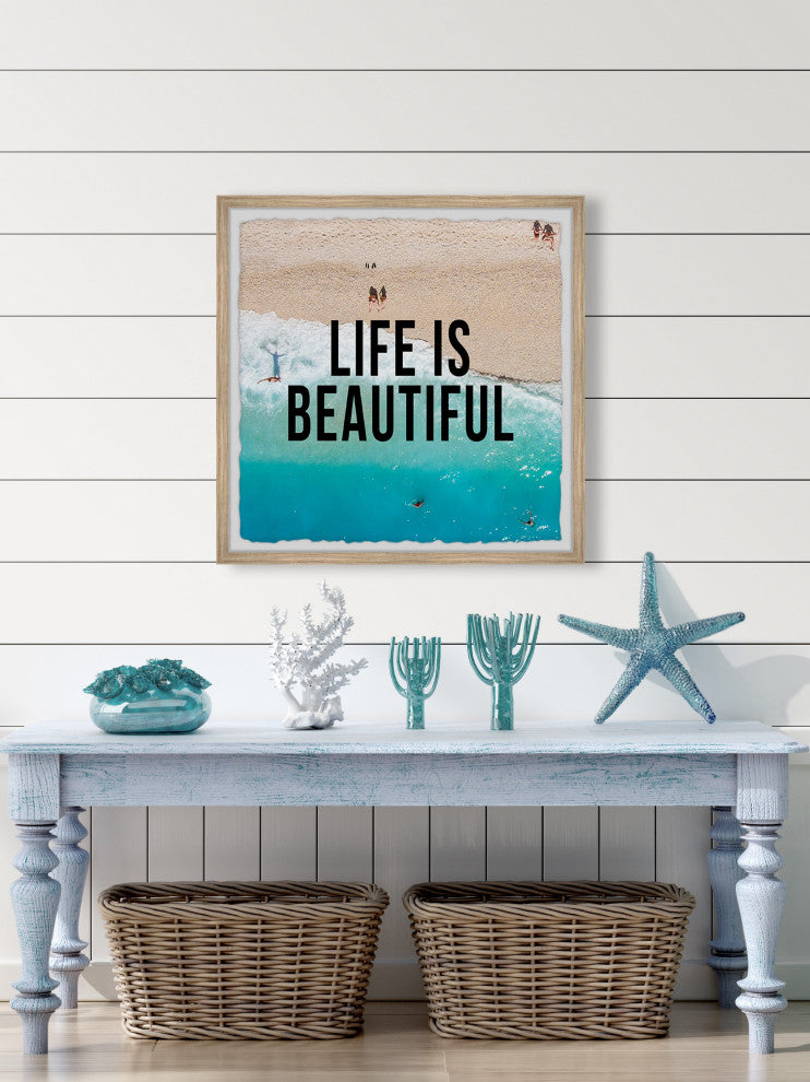 "Life Is Beautiful III" Framed Painting Print, 18x18