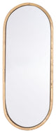 Frame Wall Mirror, Oval, Glass, Steel Metal, Gold, Bedroom Living