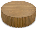 Modrest Espana Modern Walnut Round Coffee Table