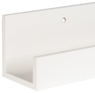 Levie Wooden Picture Ledge Wall Shelf Set, White 2 Piece