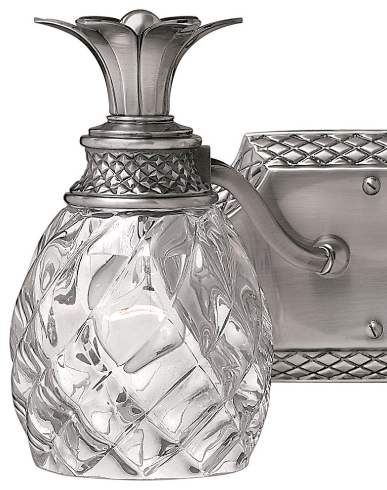 Hinkley Plantation Small Two Light Vanity, Polished Antique Nickel