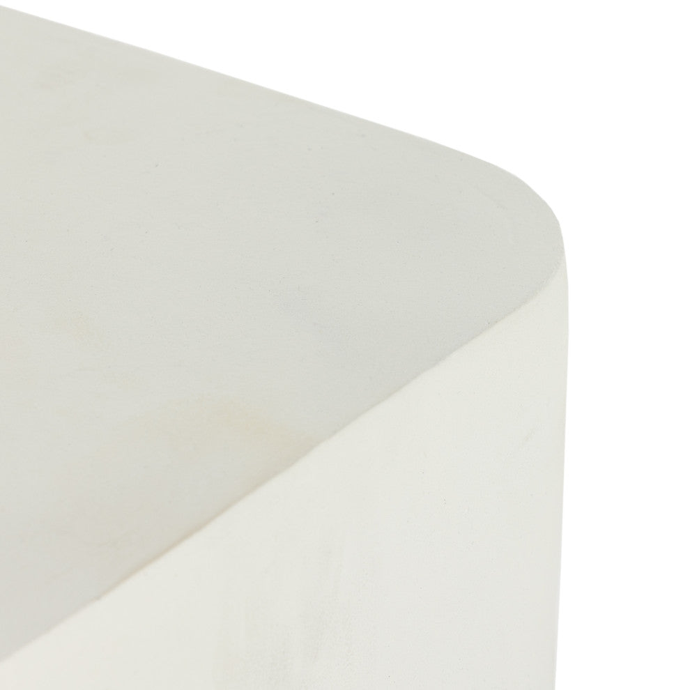 Basil Outdoor Square Drink Table-Mat Wht