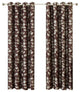 Charlotte Jacquard Grommet Window Panels, Set of 2, Chocolate, 104"x108"