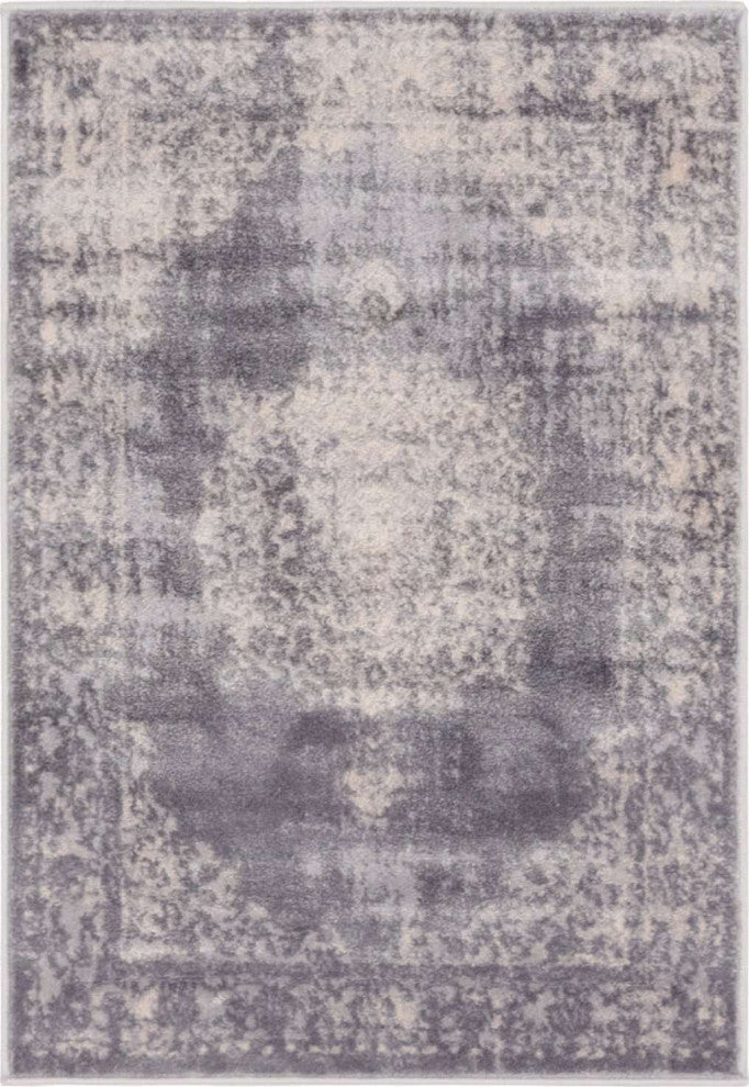 Unique Loom Tan/Ivory Blackthorn Leila Area Rug, Gray, 2'2x3'0, Rectangular