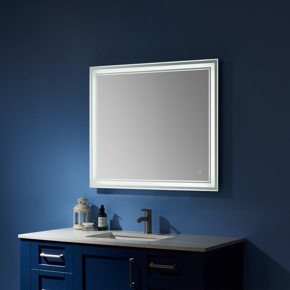 Rectangular LED Lighted Accent Bathroom/Vanity Wall Mirror, 36"
