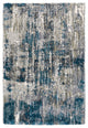 7'X9' Grey And Blue Grey Skies Area Rug