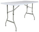 18.75"x29" Height Adjustable Granite White Plastic Folding Table