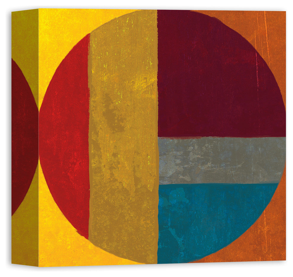 Red Circle Canvas Wall Art, 12x12