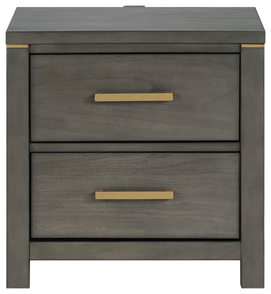 Kieran 2-drawer Nightstand Grey