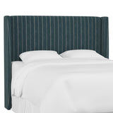 California King Wingback Headboard, Fritz Indigo