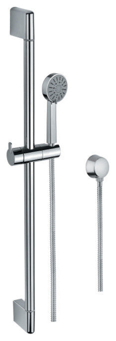 Chrome Hand Shower, Water Connection, and Sliding Rail