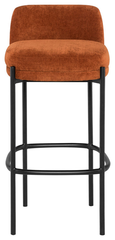 Inna Terracotta Fabric Bar Stool, HGMV232