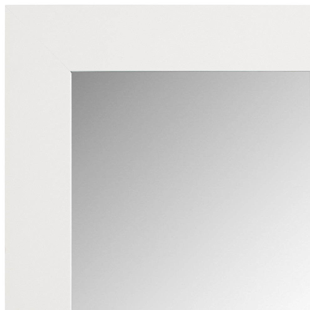 Briscoe White Framed Wall Mirror, 28" X 60"