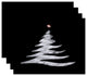 Decorative Holiday Placemat, Set of 4 Geometric, Black