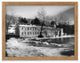 Winter at Powder Mill Rural Landscape Framed Photo Paper Wall Art Prints, Red Oak, 16" X 20"