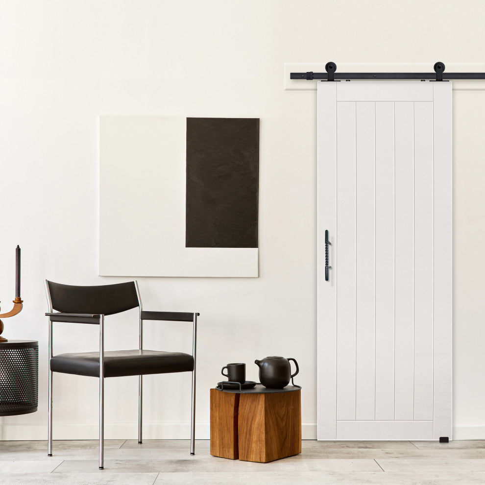 1 Panel Plank MDF Door, 48" X 84"