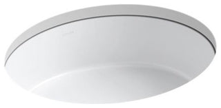 Kohler Verticyl Oval Under-Mount Bathroom Sink, White