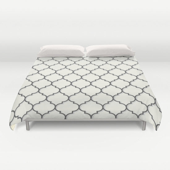 Geometric Patterned Duvet Cover, Queen