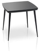 Essai Glass Top Small Dining Table, Black