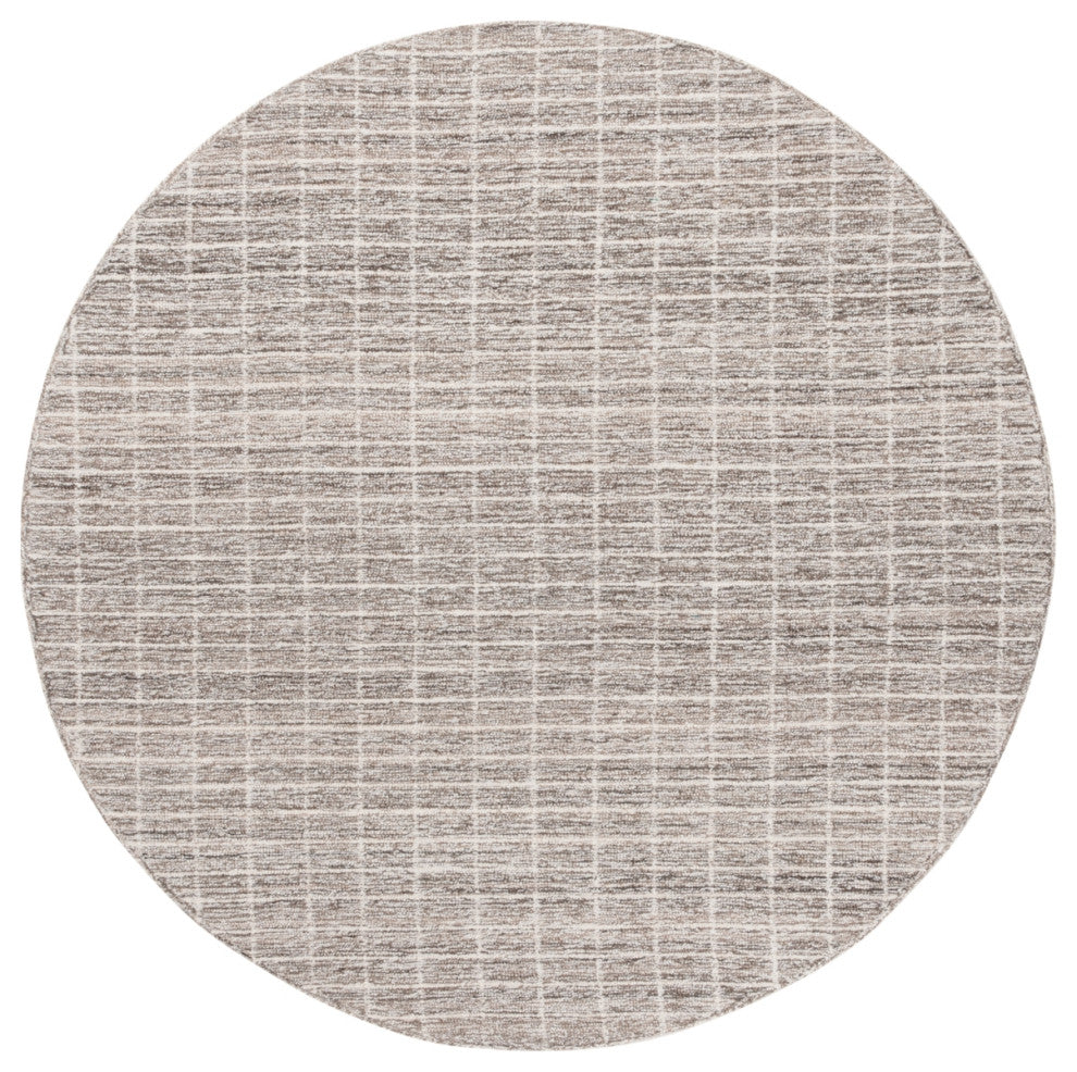 Safavieh Couture Ebony Collection EBN139 Rug, Natural/Grey, 6' Round