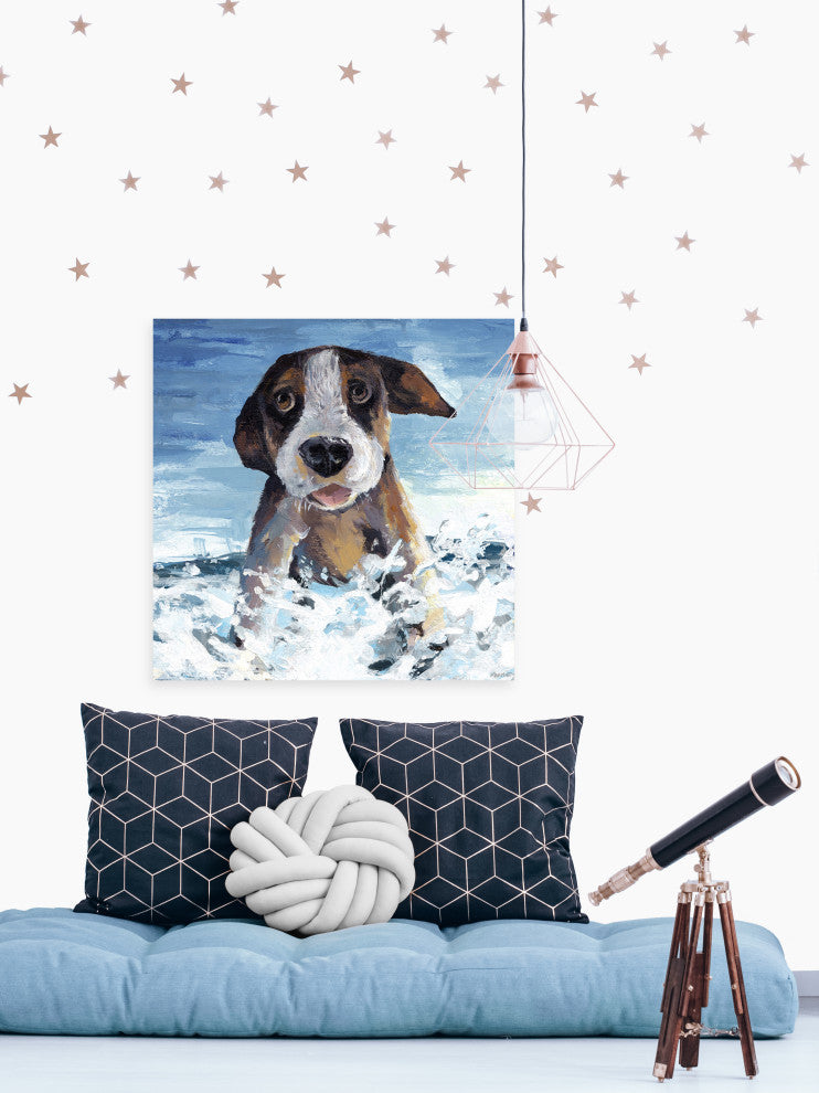 "Carter's Beach Day" Painting Print on Wrapped Canvas, 32x32