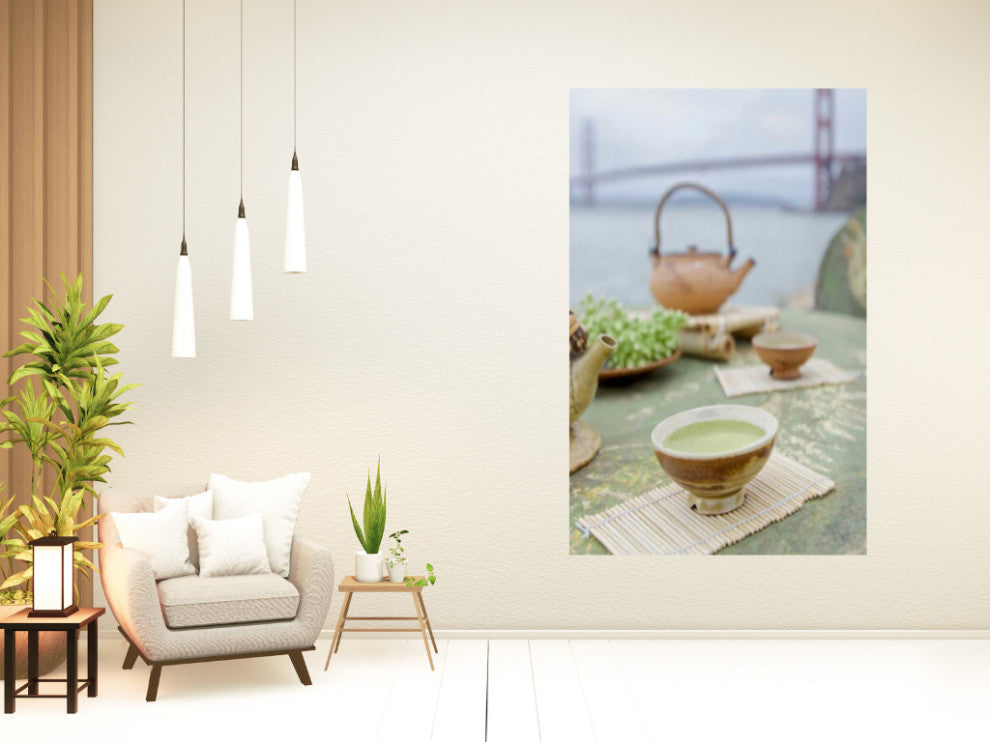 Tea Set For Two Golden Gate Bridge 2 Giclee Wrap Canvas Wall Art