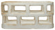Stoneware Food Storage Basket With Distressed Matte Finish, White
