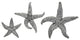 Magali Silver Starfish Wall Decors, 3-Piece Set
