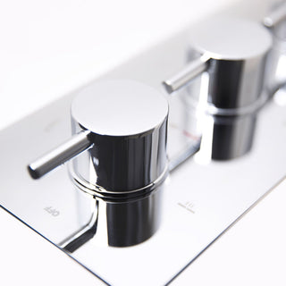 Fontana Sierra Round Ceiling Mount Ultra Thin Bathroom Shower Head Set