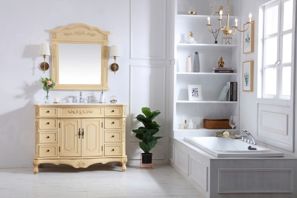 48" Single Bathroom Vanity, Vintage Mint