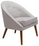 Light Gray Wooden Deep Chair
