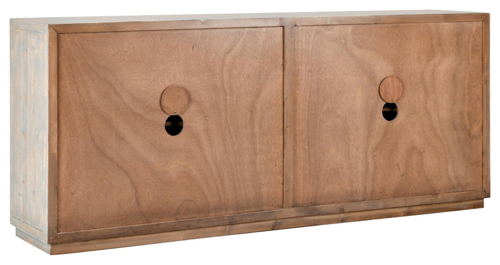 Kosas Home Chandler 86" Reclaimed Pine Wood Antique Blue Sideboard