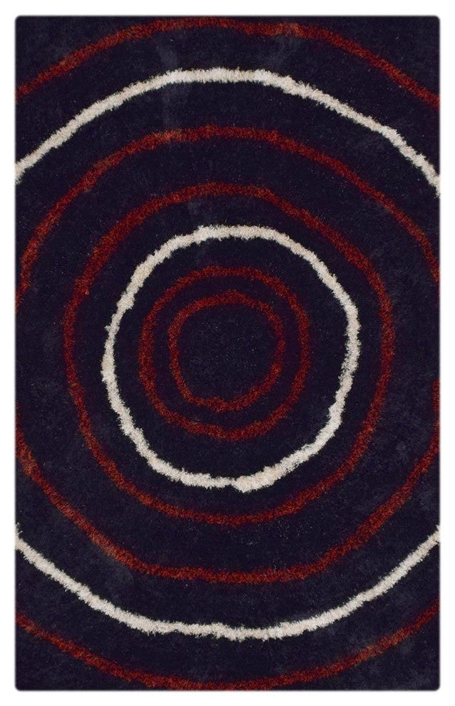 Shaggy Modern Contemporary Hand-Tufted Indian Oriental Area Rug, Multi, 8x10'