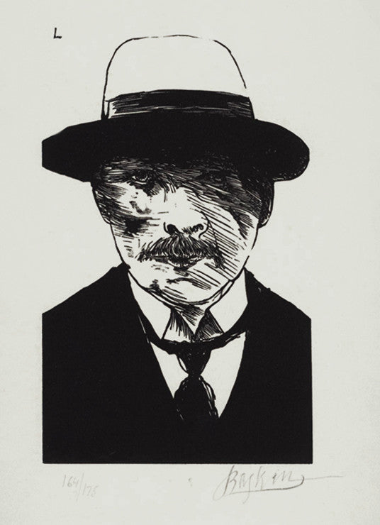 Leonard Baskin "George Milne" Woodcut
