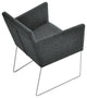 Harput Wire Chair, Chrome Base, Dark Gray Camira Wool
