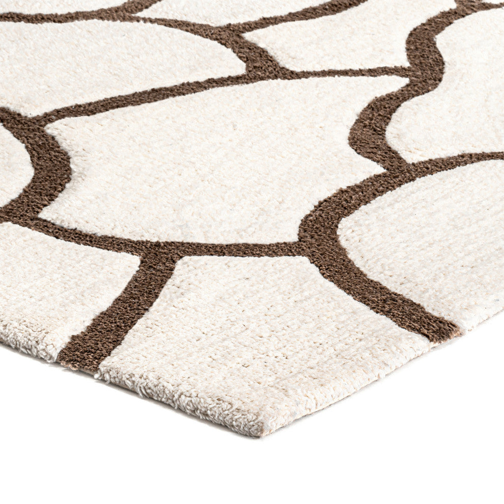 Edington Machine Tufted Bath Mat, Beige, 30x50