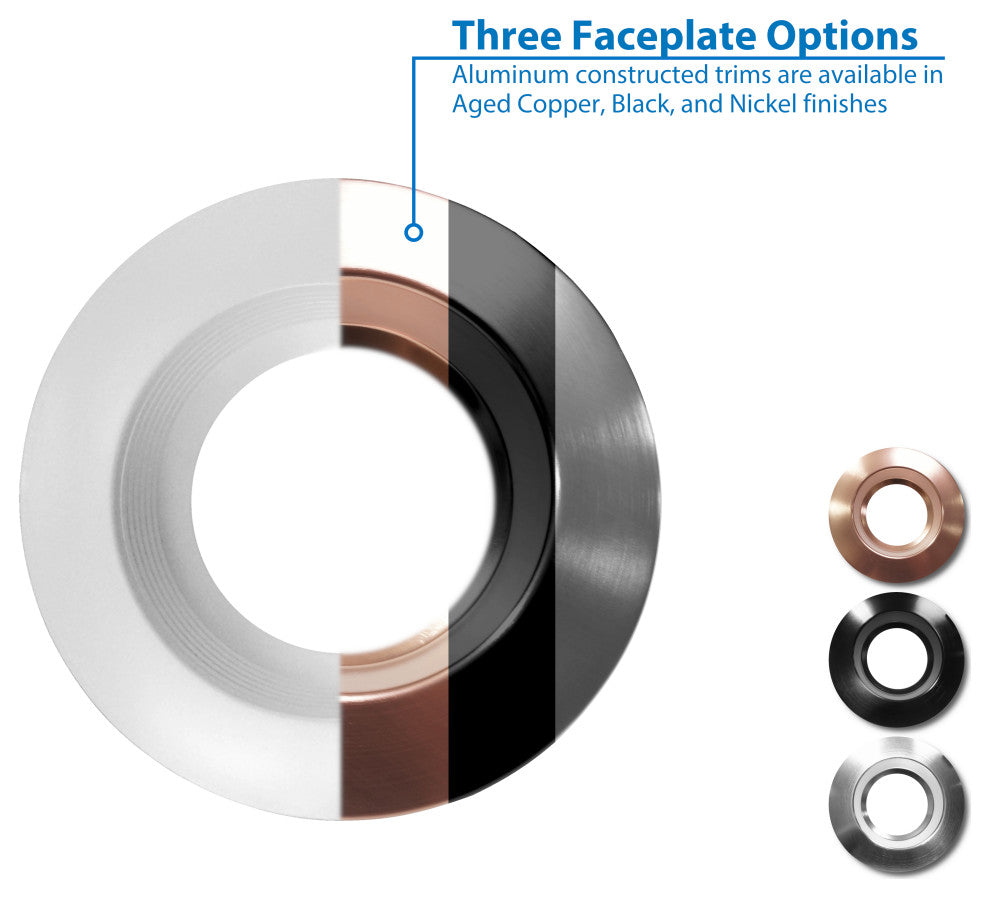 DCR56 LED Recessed Downlight Retrofit, White, Baffle, 2700k (Warm White)