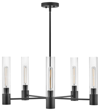 Lark Shea 28" Medium Single Tier Chandelier, Black