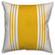 White and Yellow Farmhouse Stripe 18x18 Throw Pillow