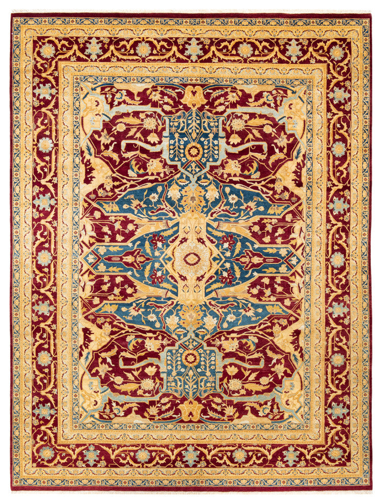 Mogul, One-of-a-Kind Hand-Knotted Area Rug Red, 9' 0" x 12' 1"