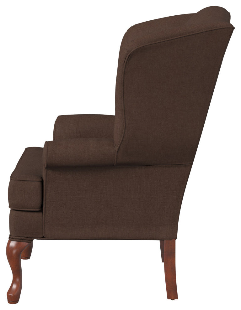 Erin Wingback Chair, Brown